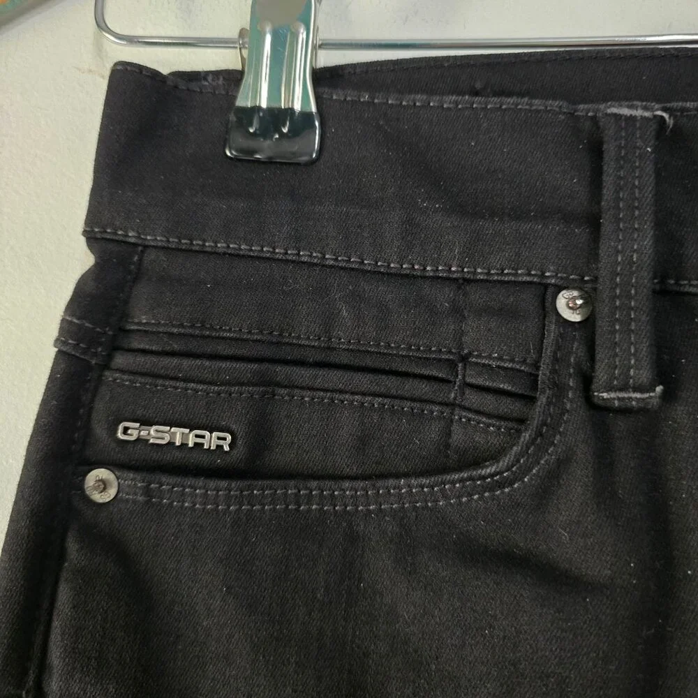 G Star Raw Shape Skinny Black High Rise Stretch Jeans Sz W28 L30 NWOT